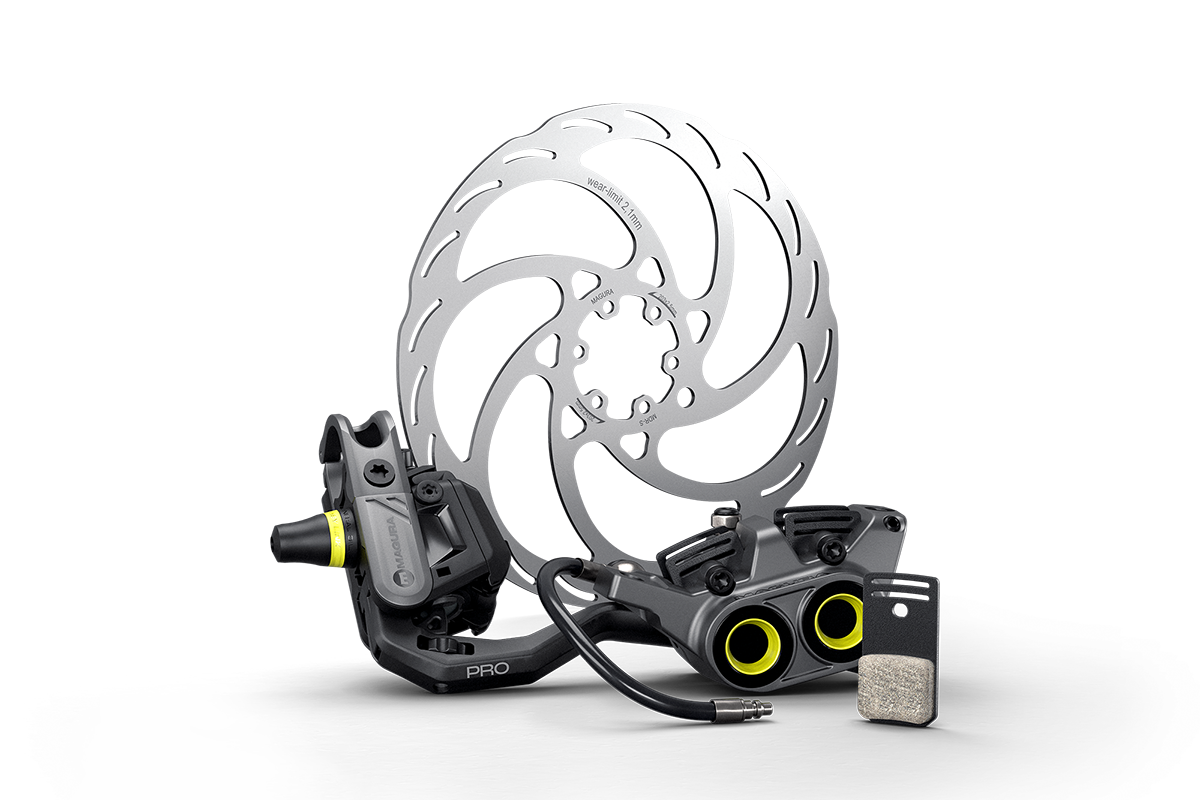 Components of a MAGURA Gustav Pro brake.