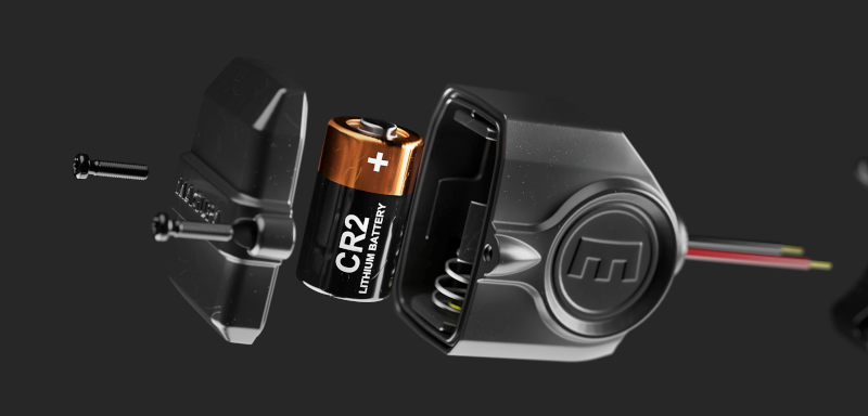 MAGURA VYRON MDS-V3 with open housing, CR2 lithium battery in the center.